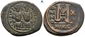 Justin II and Sophia AD 565-578. Nikomedia. Follis or 40 Nummi Æ