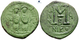 Justin II and Sophia AD 565-578. Nikomedia. Follis or 40 Nummi Æ