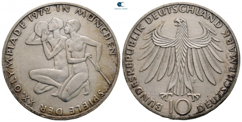 Germany. AD 1972.
10 Deutsche Mark AR

33 mm, 15,81 g



good very fine