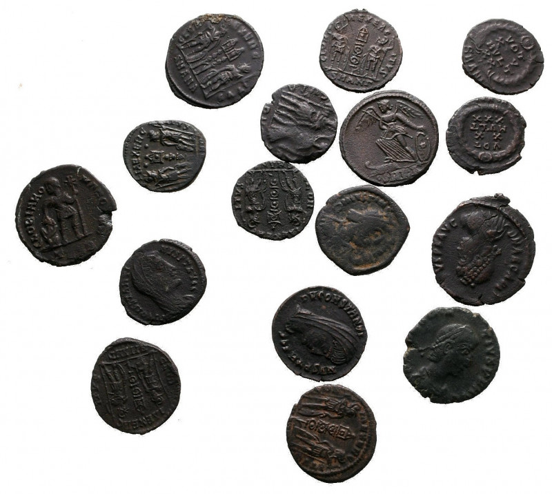 Lot of ca. 16 ancient bronze coins / SOLD AS SEEN, NO RETURN!

nearly very fin...