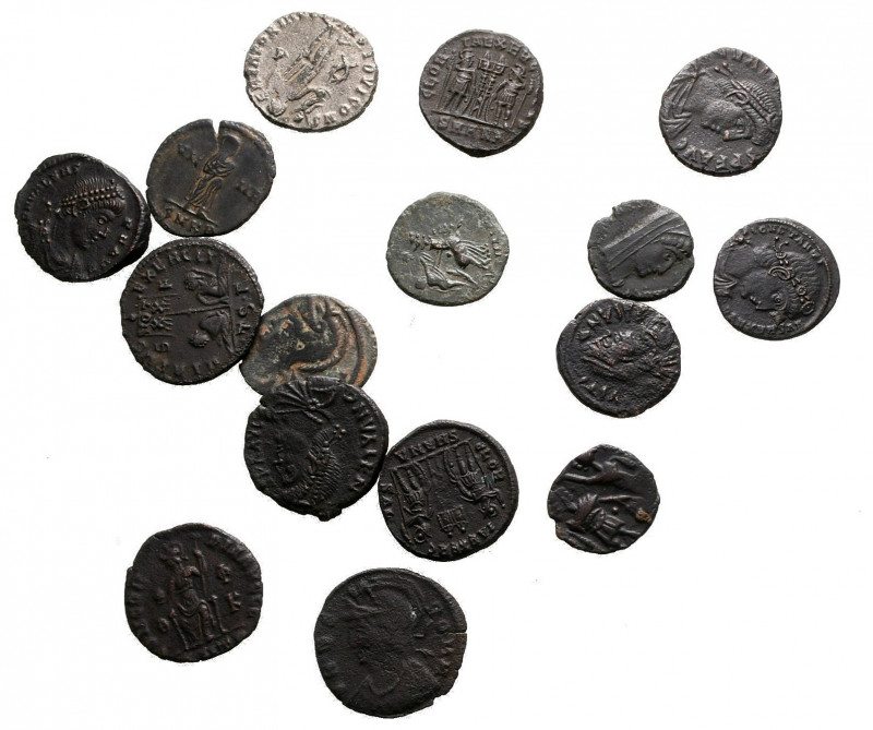 Lot of ca. 16 ancient bronze coins / SOLD AS SEEN, NO RETURN!

very fine