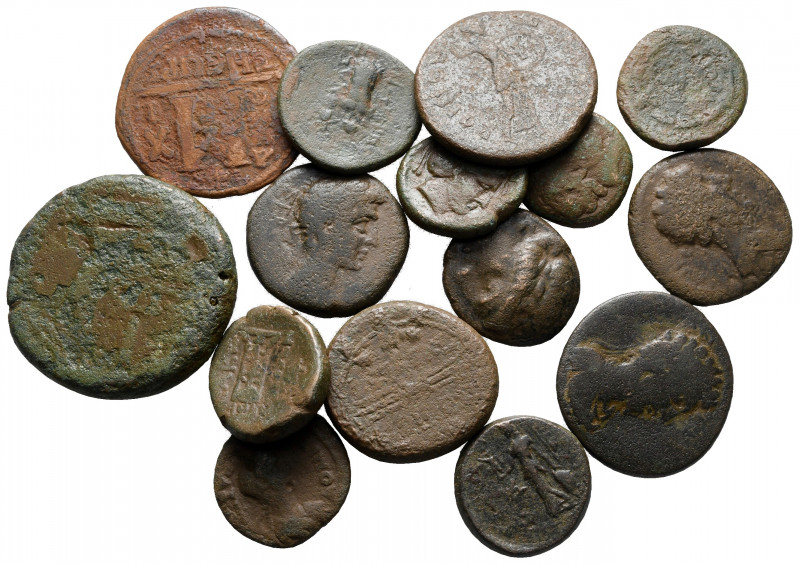 Lot of ca. 15 ancient bronze coins / SOLD AS SEEN, NO RETURN! 

nearly very fi...