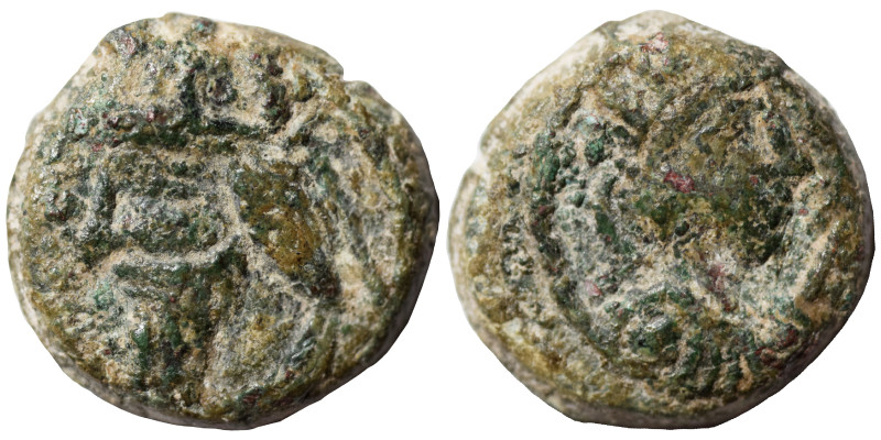 KINGS OF PARTHIA. Vologases IV, circa 147-191. Dichalkon (bronze, 3.65 g, 15 mm)...
