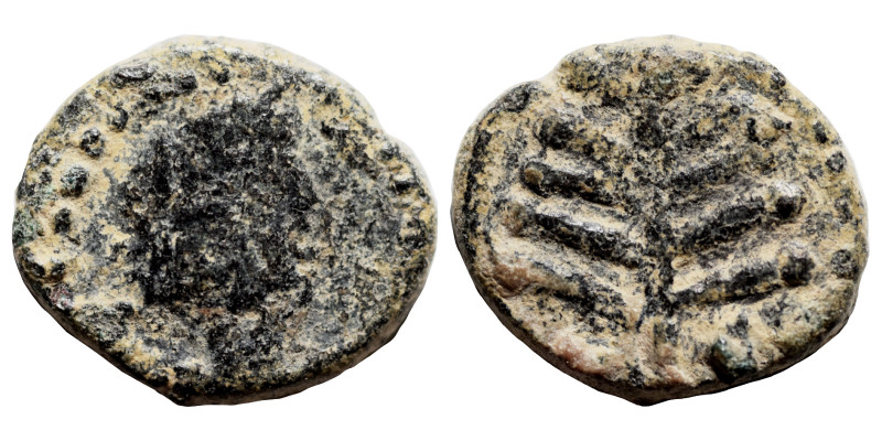 SYRIA, Seleucis and Pieria (?). Uncertain. Ae (bronze, 1.17 g, 12 mm). Tyche (?)...