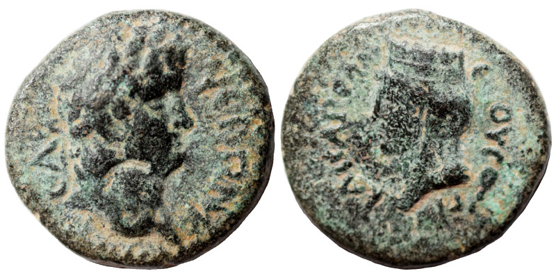 CILICIA. Anazarbus. Nero, 54-68. Ae (bronze, 2.48 g, 14 mm). NЄPΩN KAICAP Laurea...