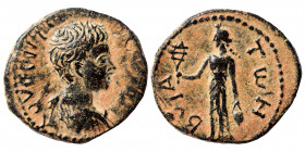 LACONIA. Boeae. Geta. As Caesar, 198-209. Diassarion (bronze, 5.49 g, 23 mm). ΛOV CЄΠTI ΓЄTAC K bareheaded, draped, and cuirassed bust right. Rev. BOI...