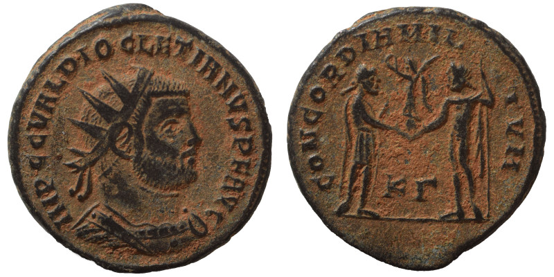 Diocletian, 284-305. Antoninianus (bronze, 3.63 g, 21 mm), Cyzicus. IMP C C VAL ...