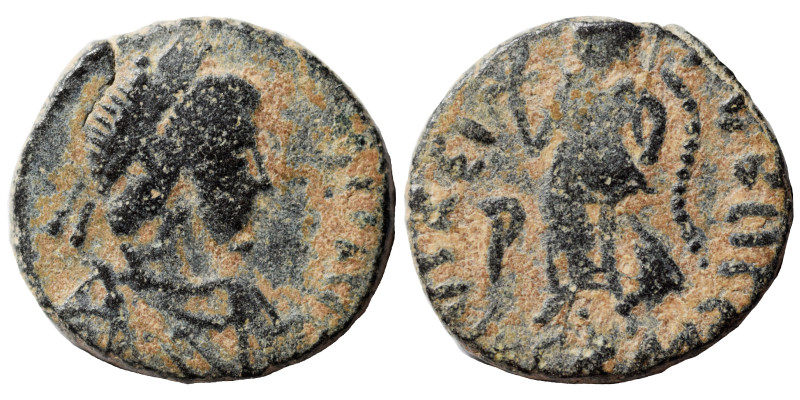 Uncertain, Valentinian III or Vandals imitation, 5th century. Nummus (bronze, 1....