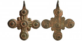 Byzantine Cross Ae (bronze, 5.81 g, 31 mm). 7th - 13th century AD. Very Fine