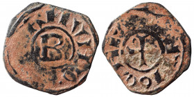 CRUSADERS. Principality of Antioch. Bohémond IV, 1201-1233. Fractional Denier (billon, 1.17 g, 18 mm). +BOAMVNDV around large B. Rev. +ANTIOCHIA cross...
