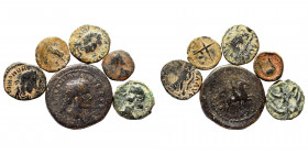Lot of 6 bronze coins / As seen, no return