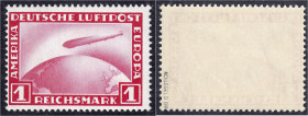 Deutschland
Deutsches Reich
1 M Flugpostmarke 1931, postfrische Luxuserhaltung, tiefst geprüft Schlegel BPP. Mi. 120,-€.
** Michel 455.