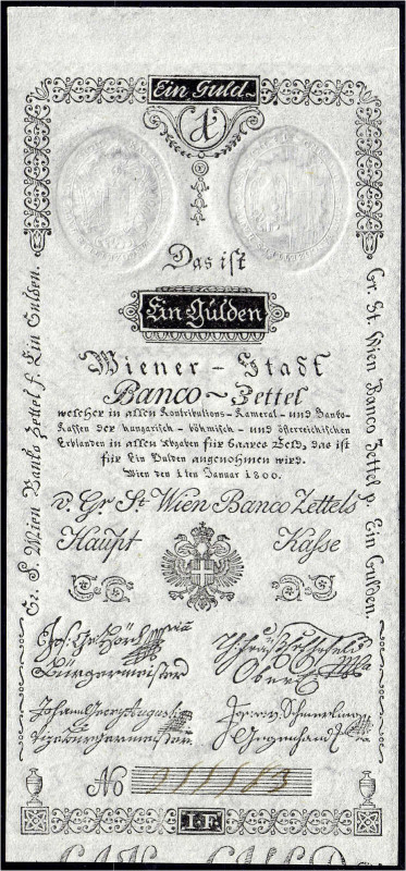 Ausland
Österreich
1 Gulden 1.1.1800. I- Pick A29.