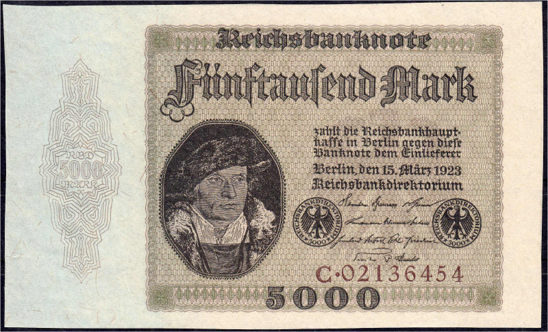 Die deutschen Banknoten ab 1871 nach Rosenberg
Deutsches Reich, 1871-1945
5000...