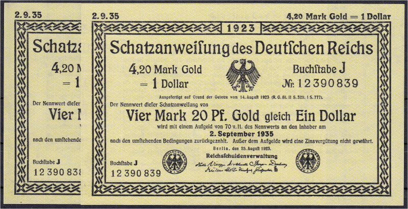 Die deutschen Banknoten ab 1871 nach Rosenberg
Deutsches Reich, 1871-1945
2 Ga...