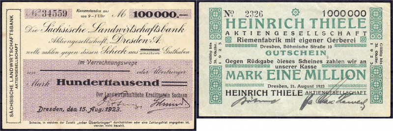 Deutsches Notgeld und KGL
Dresden (Sachsen)
Landwirtschaftlicher Kreditverein ...