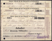Deutsches Notgeld und KGL
St. Balsien (Baden-Württemberg)
Postamt, 3 Scheine zu 1 u. 3 Mio. und 20 Mrd. Mark 24.8. u. 26.10.1923. III+, teils stockf...