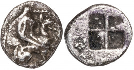 (470-450 a.C.). Jonia. Teos. Trihemióbolo. (S. 4578). 1,33 g. MBC.