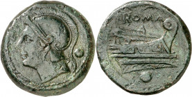(217-215 a.C.). Anónima. Uncia. (Spink 615) (Craw. 38/6). 11,75 g. MBC.