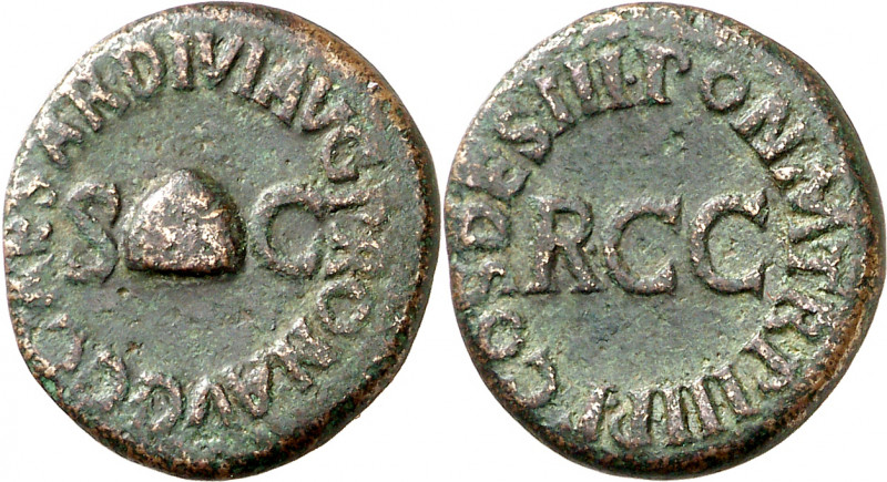 (39 d.C.). Calígula. Cuadrante. (Spink 1804 var) (Co. 5) (RIC. 39). 3,71 g. MBC-...