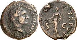(70 d.C.). Vespasiano. Tarraco. As. (Spink falta) (Co. falta) (RIC. 1335) (ACIP. 4293). 9,99 g. MBC-.
