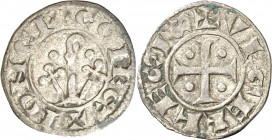 Comtat d'Urgell. Ponç de Cabrera (1236-1243). Agramunt. Diner. (Cru.V.S.S126.2) (Cru.C.G. 1943c). Ex Áureo 20/09/1990, nº 232. 0,77 g. MBC.