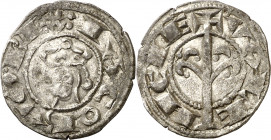 Jaume I (1213-1276). València. Diner. (Cru.V.S. 316) (Cru.C.G. 2129). Segunda emisión. Vellón rico. 1,17 g. MBC+.