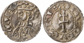 Jaume I (1213-1276). Zaragoza. Dinero jaqués. (Cru.V.S. 318) (Cru.C.G. 2134). 0,53 g. MBC+.