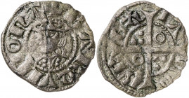Jaume II (1291-1327). Barcelona. Òbol. (Cru.V.S. 341.1) (Cru.C.G. 2164a). Ex Áureo 29/06/2005, nº 2264. 0,29 g. MBC-.