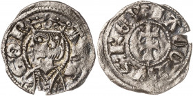 Jaume II (1291-1327). Zaragoza. Óbolo jaqués. (Cru.V.S. 365) (Cru.C.G. 2183). 0,36 g. MBC.