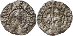 Alfons IV (1416-1458). Perpinyà. Òbol. (Cru.V.S. 831 var) (Cru.C.G. 2878e). Ex Áureo 20/10/1999, nº 1354. 0,36 g. BC+/MBC-.
