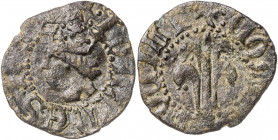 Joan II (1458-1479). Perpinyà. Diner. (Cru.V.S. 952) (Cru.C.G. 2991). Ex Áureo 20/09/2001, nº 758. 0,56 g. MBC-.