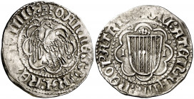Joan II (1458-1479). Sicília. Pirral. (Cru.V.S. 972) (Cru.C.G. 3011) (MIR 230/1). Acuñación floja en pequeñas zonas. Ex Áureo & Calicó 19/09/2018, nº ...