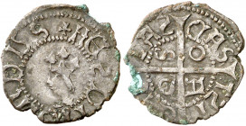 Ferran II (1479-1516). Sardenya (Càller). Callerès. (Cru.V.S. 1279) (Cru.C.G. 3181) (MIR. 25). Letras R en forma de . Leves concreciones. Rara. 0,72 g...