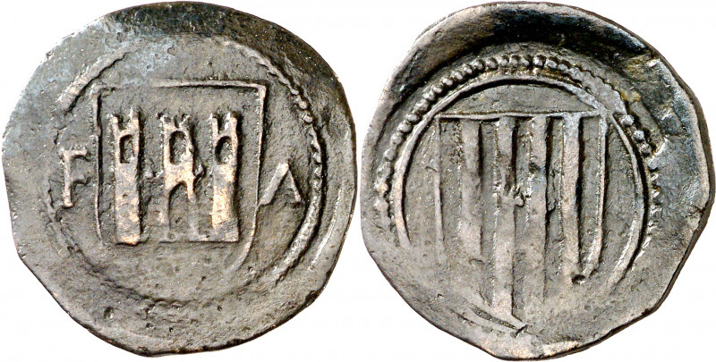 Castelló de Farfanya. Senyal. (Cru.L. 1446) (Cru.C.G. 3692a). 3,85 g. MBC.