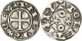 Alfonso VI (1073-1109). Toledo. Dinero. (AB. falta) (M.M. A6:6.9). Rara. 1,06 g. MBC.