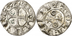 Alfonso VI (1073-1109). Toledo. Dinero. (AB. 8.2). Vellón rico. 0,72 g. MBC+.