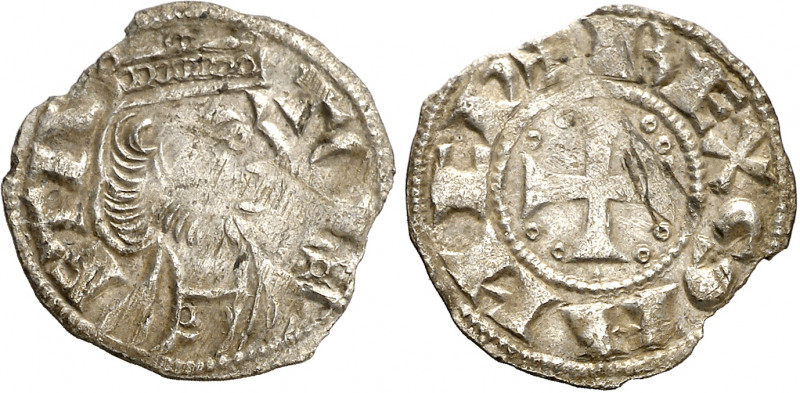 Sancho III (1157-1158). Toledo. Dinero. (AB. 150.2). Cospel ligeramente faltado ...