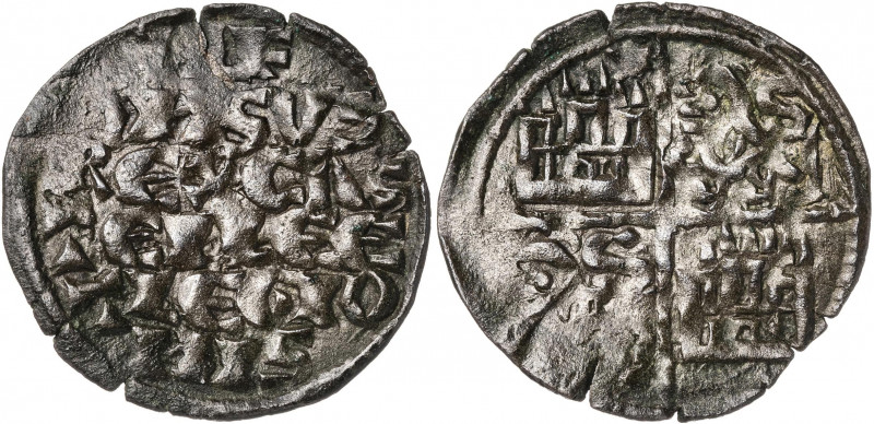 Alfonso X (1252-1284). Taller de la Corte o Marca del Rey. Dinero de las 6 línea...