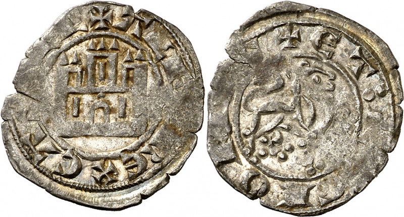 Alfonso X (1252-1284). Sin marca de ceca, ¿Burgos?. Dinero prieto. (AB. 276, com...