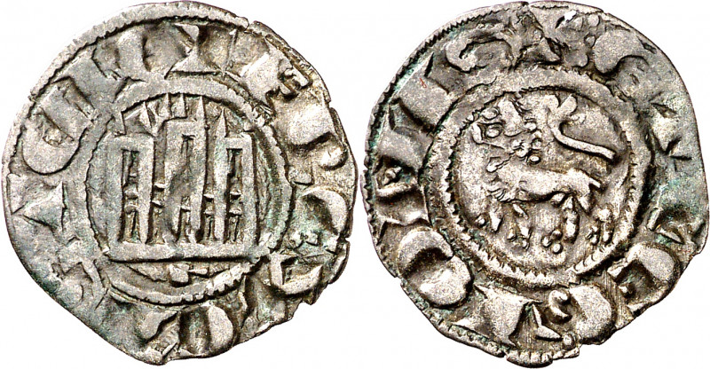 Fernando IV (1295-1312). Córdoba. Dinero. (AB. 320, como pepión). Escasa. 0,77 g...