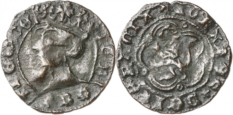 Juan II (1406-1454). Burgos. Cornado. (AB. 635 var) (Imperatrix J2:3.5). Golpe e...