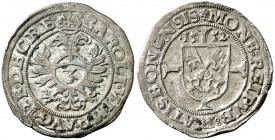 1552. Carlos I. Ratisbona. 3 kreuzer (groschen). (Kr.MB 62) (Schulten 2871). Ex Colección Isabel de Trastámara 26/05/2016, nº 133. 2,14 g. MBC+.