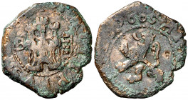 1605. Felipe III. Burgos. 4 maravedís. (AC. 214). Golpecitos. 2,37 g. (BC+).