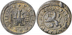 1606. Felipe III. Segovia. 4 maravedís. (AC. 261). Acueducto de 3 arcos. Ex Colección de Cobres, Áureo 22/10/2003, nº 548. 2,86 g. MBC+.