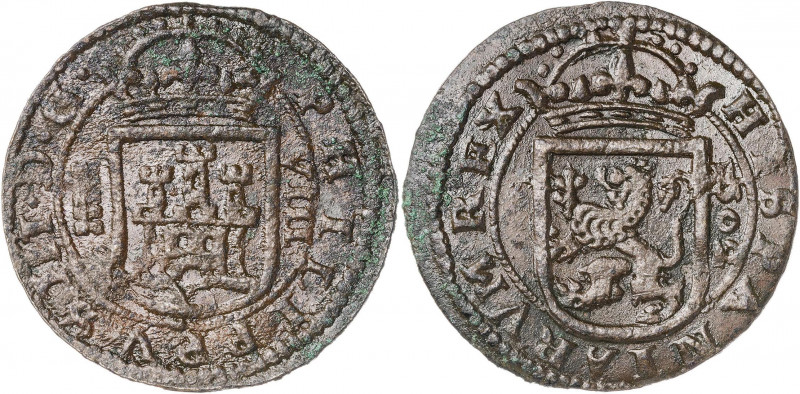 1602. Felipe III. Segovia. 8 maravedís. (AC. 322). Ex Áureo 26/01/2000, nº 796. ...