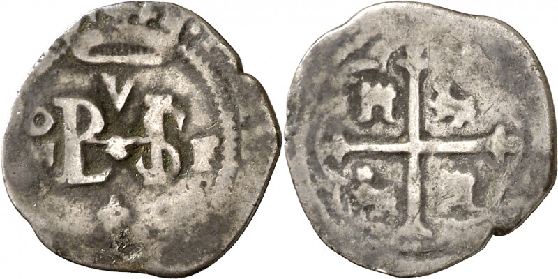 Felipe III. México. F. 1/2 real. (AC. tipo 86). Rara. 1,37 g. BC+.