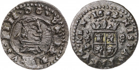 1662. Felipe IV. Trujillo. M. 8 maravedís. (AC. 423). Ex Áureo 26/01/2000, nº 853. 1,77 g. MBC+.