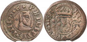 1663. Felipe IV. Coruña. R. 16 maravedís. (AC. 453). 3,86 g. BC+.