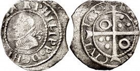 1638. Felipe IV. Barcelona. 1 croat. (AC. 664) (Cru.C.G. 4414i). Cospel irregular. 2,91 g. MBC-.